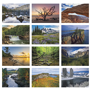 HotLine® Products Scenic America® Executive-White Ad Calendar