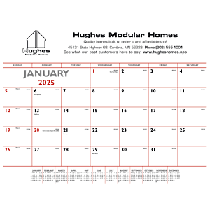 Triumph® Calendars Red & Black Desk Pad