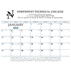 Triumph® Calendars Blue & Black Desk Pad