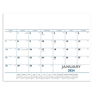 Triumph® Calendars Blue & Black Desk Pad
