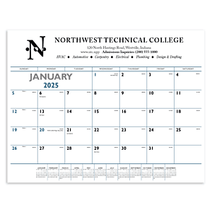 Triumph® Calendars Blue & Black Desk Pad