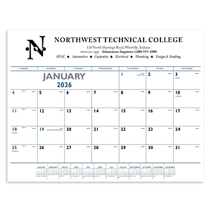 Triumph® Calendars Blue & Black Desk Pad
