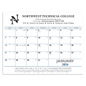 Triumph® Calendars Blue & Black Desk Pad