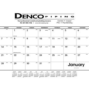 Triumph® Calendars Black & White Desk Pad