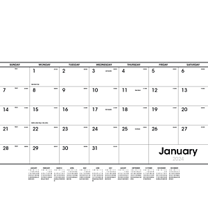 Triumph® Calendars Black & White Desk Pad