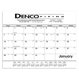 Triumph® Calendars Black & White Desk Pad