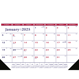 Triumph® Calendars Patriotic Desk Pad with Vinyl Corners