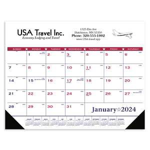 Triumph® Calendars Patriotic Desk Pad with Vinyl Corners