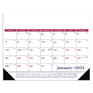 Triumph® Calendars Patriotic Desk Pad with Vinyl Corners