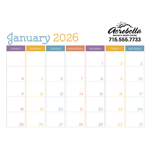 Triumph® Calendars Small Monthly Desk Pad - Colors