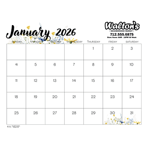 Triumph® Calendars Small Monthly Desk Pad - Floral