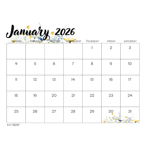 Triumph® Calendars Small Monthly Desk Pad - Floral