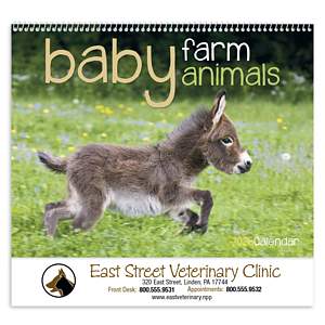 Good Value™ Baby Farm Animals - Spiral Calendar