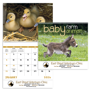 Good Value™ Baby Farm Animals - Spiral Calendar