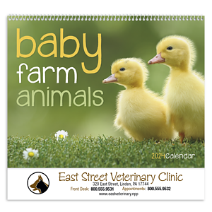 Good Value™ Baby Farm Animals - Spiral Calendar