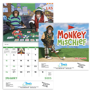 Good Value™ Monkey Mischief - Spiral Calendar