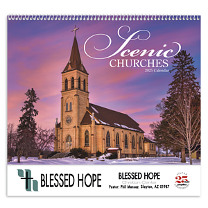 Good Value™ Scenic Churches - Spiral Calendar