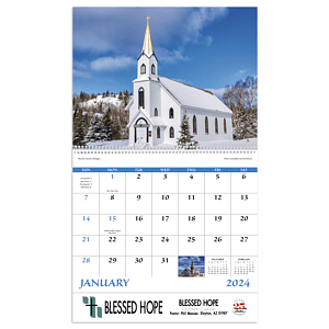 Good Value™ Scenic Churches - Spiral Calendar