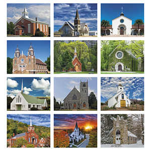 Good Value™ Scenic Churches - Spiral Calendar