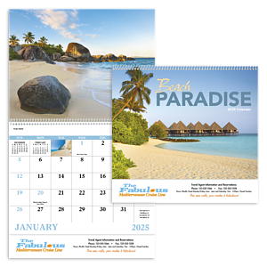 Good Value™ Beach Paradise - Spiral Calendar