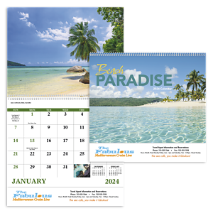 Good Value™ Beach Paradise - Spiral Calendar
