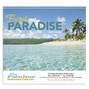 Good Value™ Beach Paradise - Spiral Calendar