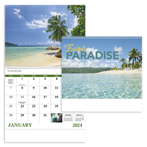Good Value™ Beach Paradise - Spiral Calendar