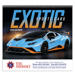 Good Value™ Exotic Sports Cars - Spiral Calendar