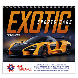 Good Value™ Exotic Sports Cars - Spiral Calendar