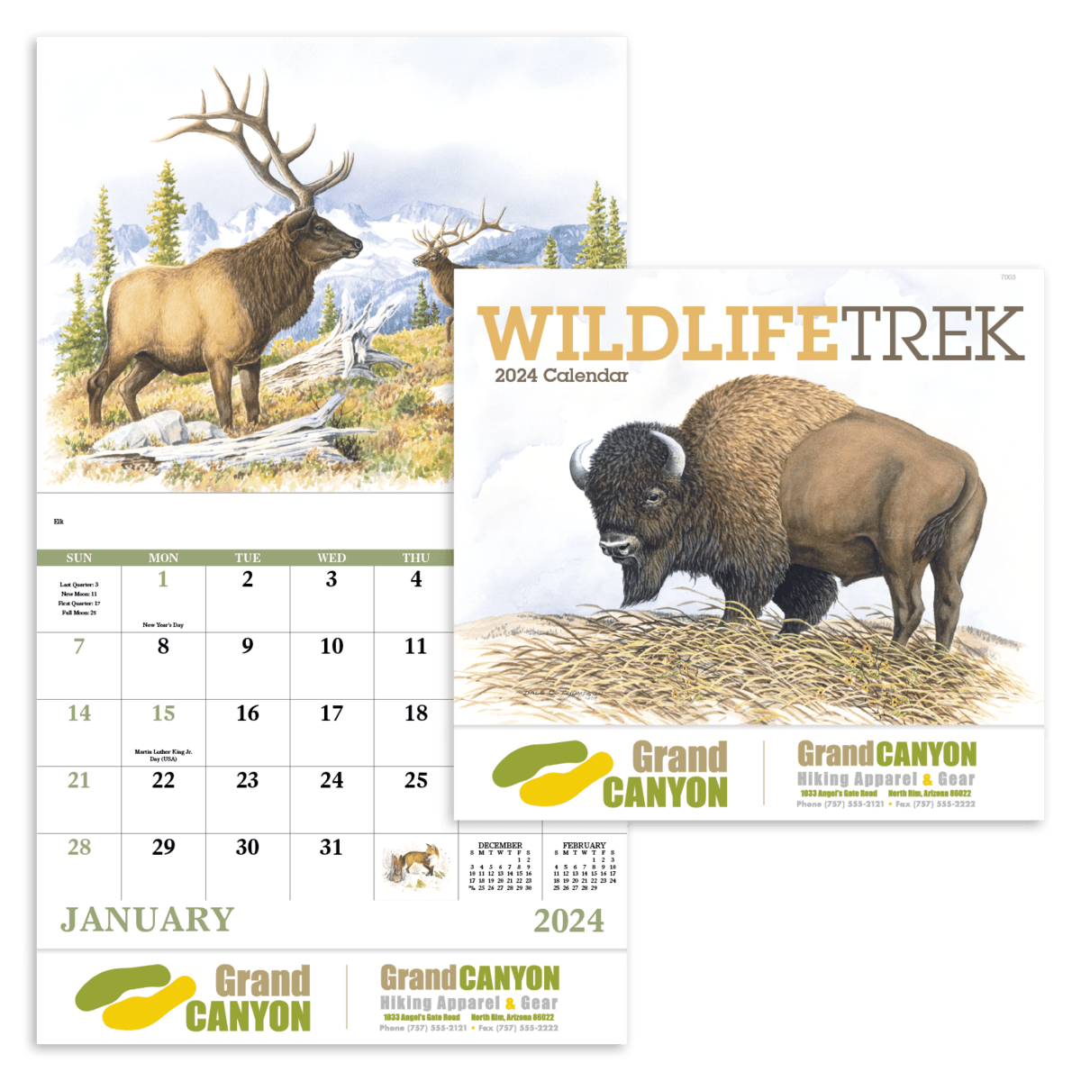 Good Value™ Wildlife Trek - Stapled Calendar