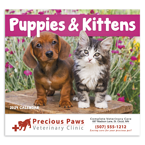 Good Value™ Puppies & Kittens - Stapled Calendar