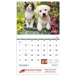 Good Value™ Puppies & Kittens - Stapled Calendar