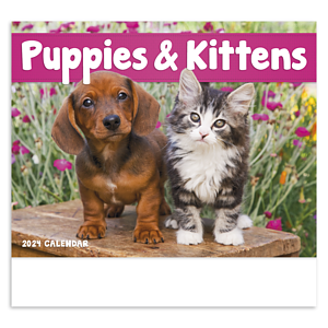 Good Value™ Puppies & Kittens - Stapled Calendar
