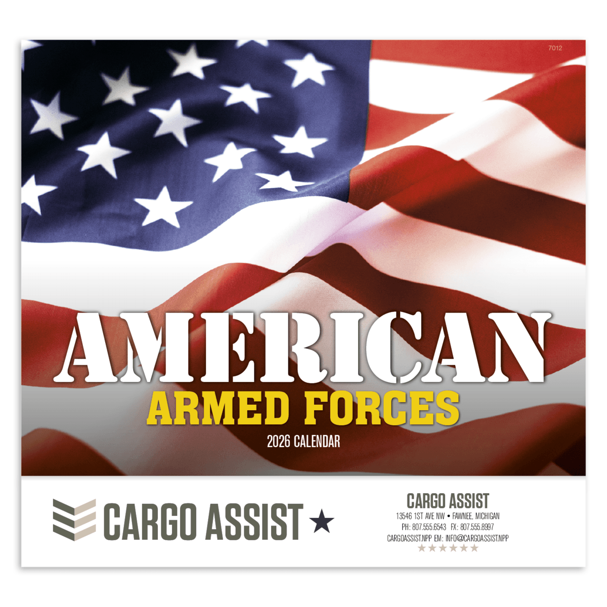 Good Value™ American Armed Forces - Stapled Calendar