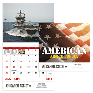 Good Value™ American Armed Forces - Stapled Calendar