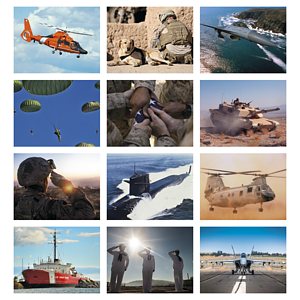 Good Value™ American Armed Forces - Stapled Calendar