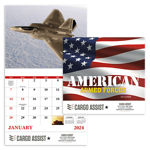 Good Value™ American Armed Forces - Stapled Calendar