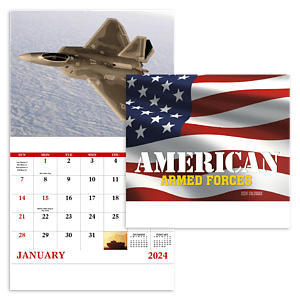 Good Value™ American Armed Forces - Stapled Calendar