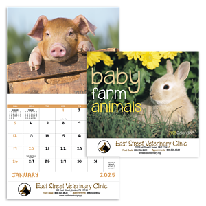 Good Value™ Baby Farm Animals - Stapled Calendar