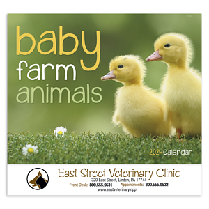 Good Value™ Baby Farm Animals - Stapled Calendar