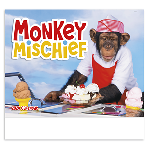 Good Value™ Monkey Mischief - Stapled Calendar