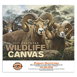 Good Value™ Wildlife Canvas - Stapled Calendar
