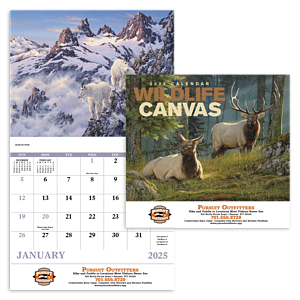 Good Value™ Wildlife Canvas - Stapled Calendar