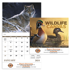 Good Value™ Wildlife Canvas - Stapled Calendar