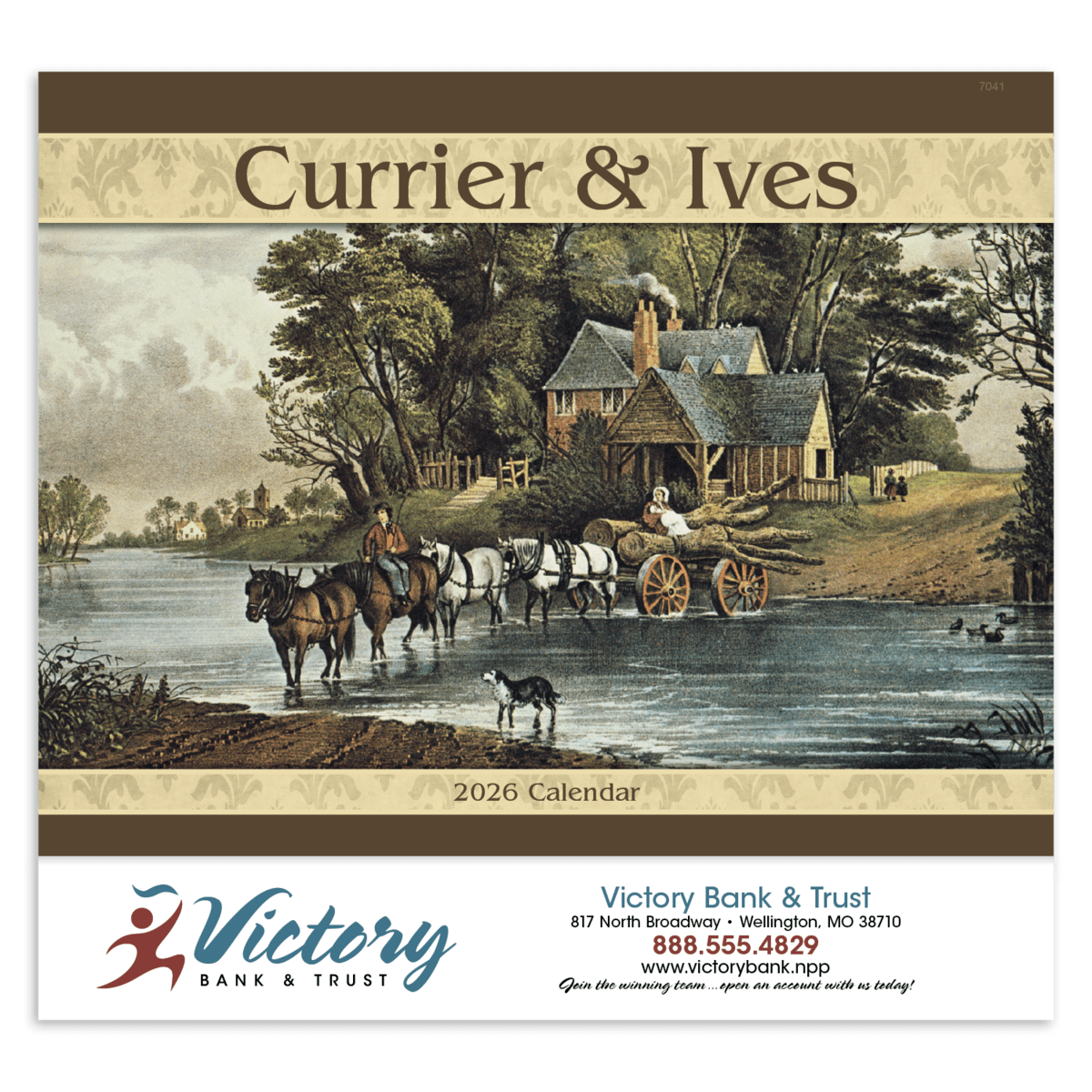 Good Value™ Currier & Ives - Stapled Calendar