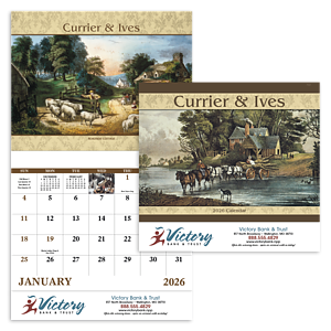 Good Value™ Currier & Ives - Stapled Calendar