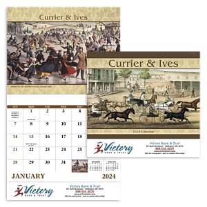 Good Value™ Currier & Ives - Stapled Calendar