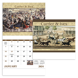 Good Value™ Currier & Ives - Stapled Calendar
