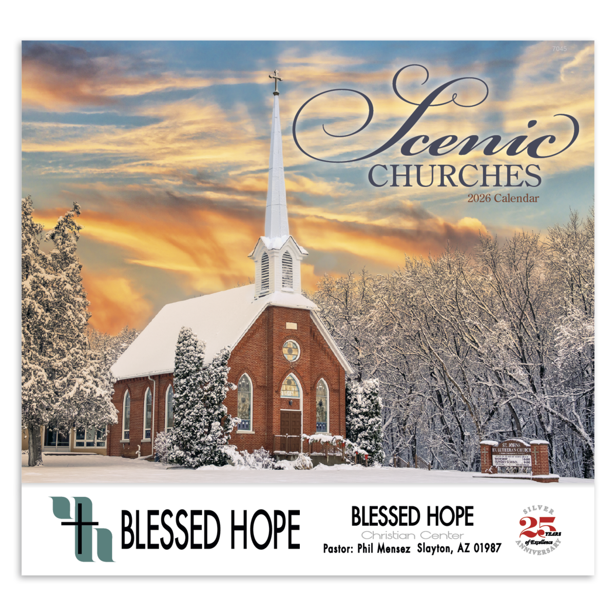 Good Value™ Scenic Churches - Stapled Calendar