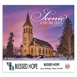 Good Value™ Scenic Churches - Stapled Calendar